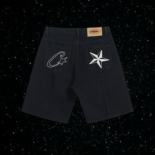 Corteiz c star jorts - black