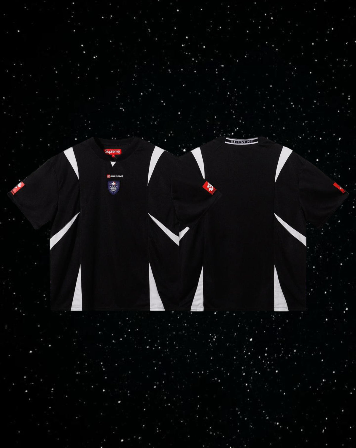 Supreme crest soccer jersey - black