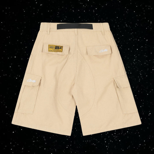 Corteiz cargo shorts (beige)