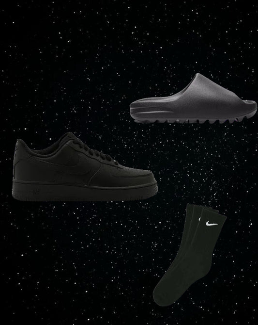 All black air force 1 combo