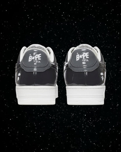 Bape sta patent leather (black & grey)