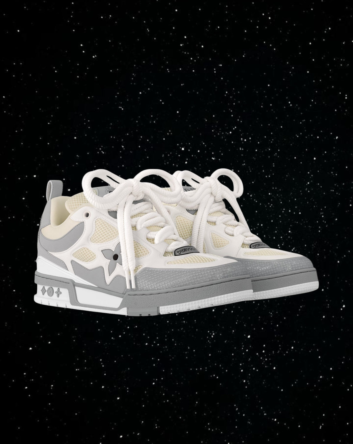 LV skates grey and white
