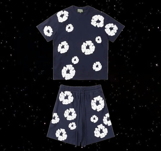 Denim tears set (navy blue)