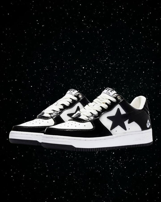 Bape sta patent leather (black & white)