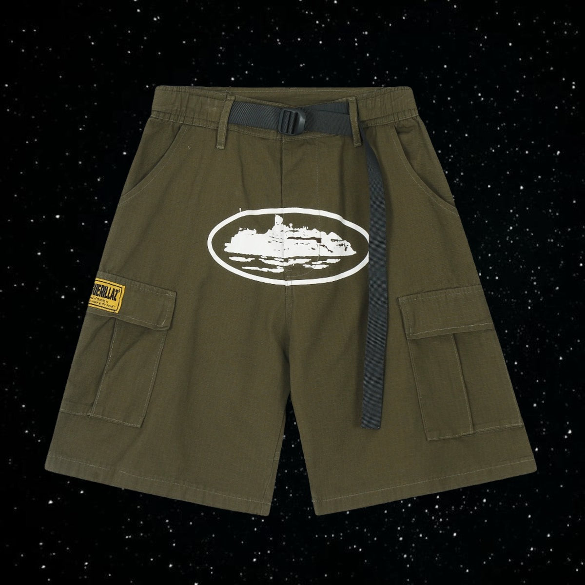 Corteiz cargo shorts (green)