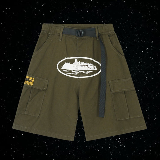 Corteiz cargo shorts (green)