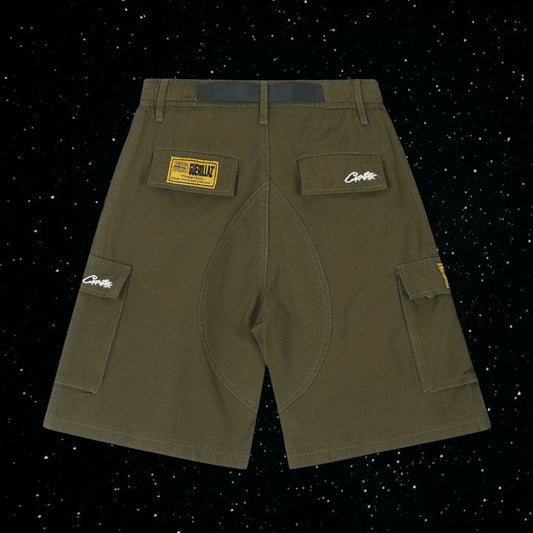 Corteiz cargo shorts (green)