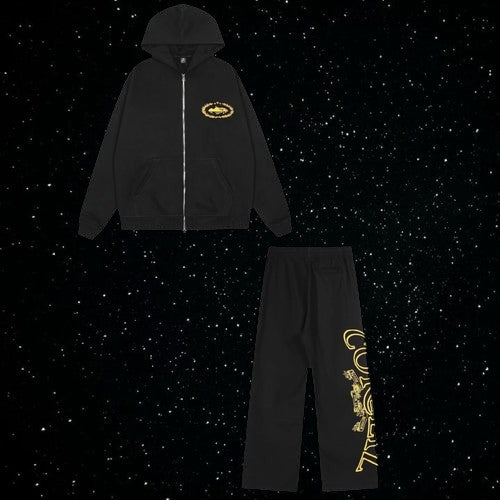 Corteiz superior royal jacket - black & yellow