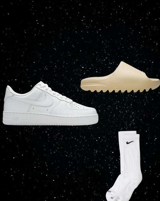 All white air force 1 combo