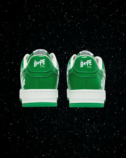 Bape sta patent leather (green and white)