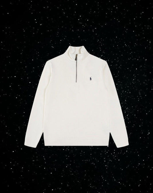 Ralph lauren quarter zip “white”