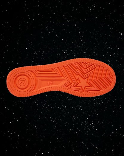 Bape sta patent leather ( orange and white