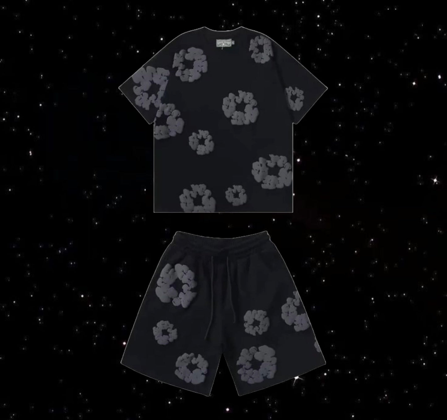 Denim tears set (black and grey)